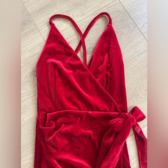 Red Velvet Dress - Picture 3 of 5